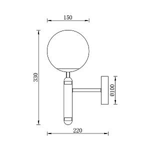 Απλίκα 1 x G9 χρυσή