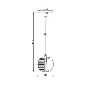 Κρεμαστό μονόφωτο 1 x G9 χρυσό