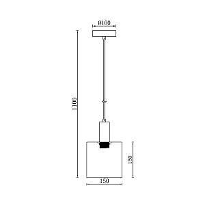 Κρεμαστό μονόφωτο 1 x Ε27 μαύρο Ø15