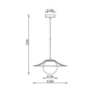 Κρεμαστό μονόφωτο 1 x Ε27 μαύρο Ø36