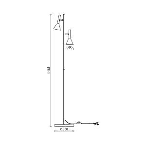 Φωτιστικό δαπέδου 2 x GU10 μαύρο