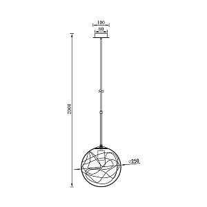 Κρεμαστό μονόφωτο 1 x Ε27 χρυσό