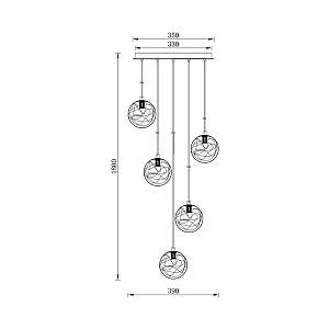 Κρεμαστό φωτιστικό 5 x G9 χρυσό
