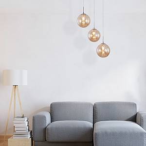 Κρεμαστό τρίφωτο με κρύσταλλο 3 x G9