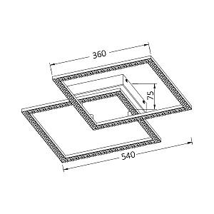 Οροφής led Crystal 55w 6050lm CCT με Control