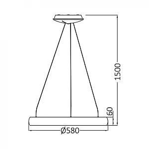 Κρεμαστό Led 46W Bella, CCT, 5200 lm, 58cm