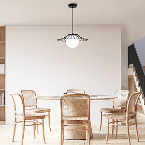 Κρεμαστό μονόφωτο 1 x Ε27 μαύρο Ø36