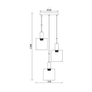 Κρεμαστό φωτιστικό 3 x E27 μαύρο