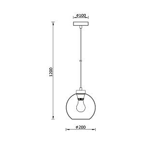 Κρεμαστό μονόφωτο 1 x Ε27 Ø20