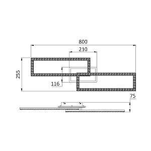 Οροφής led Crystal 55w 6050lm CCT με Control