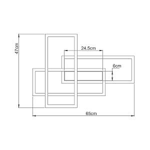 Οροφής led Nela 65w 7150lm CCT με Control