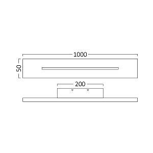 Απλίκα led Leva 30w 3260lm 3000k Μαύρη