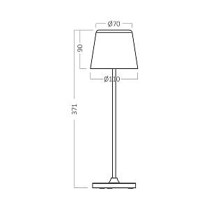 Επαναφορτιζόμενο πορτατίφ Tower dimmable 3w 3000k