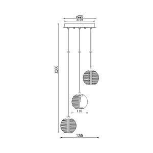 Κρεμαστό φωτιστικό 3 x G9 χρυσό