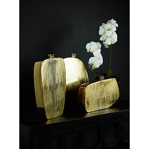 ODEN ΒΑΖΟ ΑΛΟΥΜΙΝΙΟ ΧΡΥΣΟ 24,25x6,25xH42cm