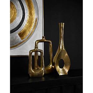 NAZAR ΒΑΖΟ ΑΛΟΥΜΙΝΙΟ ΧΡΥΣΟ 25,5x7,5xH41,25cm