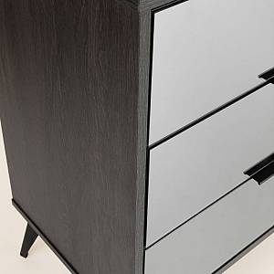 SPECCHIO ΣΥΡΤΑΡΙΕΡΑ 6ΣΥΡΤΑΡΙΑ ΜΑΥΡΟ OAK ΚΑΘΡΕΠΤΗΣ 120x39x80