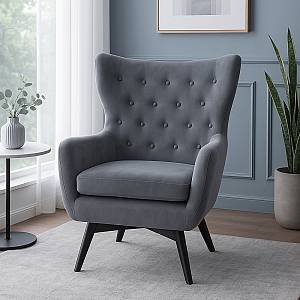 MEGA ΠΟΛΥΘΡΟΝΑ ΓΚΡΙ ΑΝΟΙΧΤΟ 75x83xH103cm