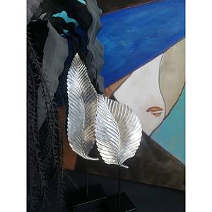 UMI ΔΙΑΚΟΣΜΗΤΙΚΟ TOTEM 13x9x57cm POLYRESIN ΑΣΗΜΙ ΜΑΥΡΟ ΜΕΤΑΛΛΟ