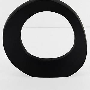 ABSTRACT CIRCLE ΒΑΖΟ 26x4x31cm ΑΛΟΥΜΙΝΙΟ ΜΑΥΡΟ