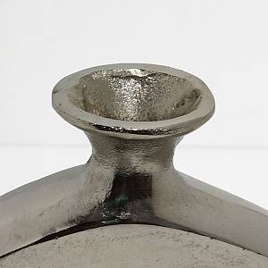 ABSTRACT CIRCLE ΒΑΖΟ 26x4x31cm ΑΛΟΥΜΙΝΙΟ SILVER NICKEL