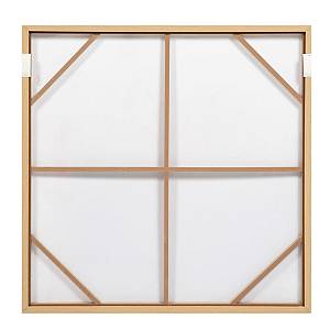 WARM ROOT ΠΙΝΑΚΑΣ ΔΙΑΚΟΣΜΗΤΙΚΟΣ ΜΕ ΚΟΡΝΙΖΑ 100x100x4cm ΚΑΜΒΑΣ TERRACOTTA ΜΠΕΖ ΚΑΦΕ ΞΥΛΟ ΦΥΣΙΚΟ