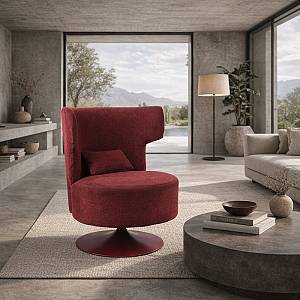 CANVAS ΠΟΛΥΘΡΟΝΑ ΠΕΡΙΣΤΡΕΦΟΜΕΝΗ BORDEAUX 73x69x87cm