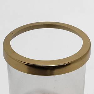 TITUL ΒΑΣΗ ΡΕΣΩ 14x14x18cm ΑΛΟΥΜΙΝΙΟ ΧΡΥΣΟ ΓΥΑΛΙ