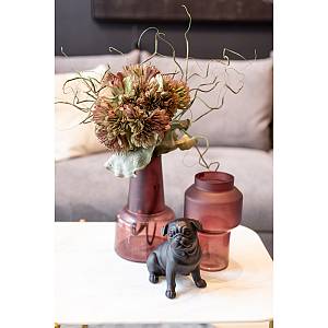 ZEME ΒΑΖΟ 15x15x24cm ΓΥΑΛΙ ΜΠΟΡΝΤΩ