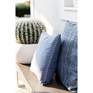 AGADIR 6 ΔΙΑΚΟΣΜΗΤΙΚΟ ΜΑΞΙΛΑΡΙ 45x45cm ΒΑΜΒΑΚΙ ΜΠΛΕ