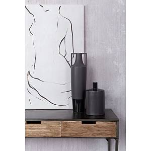 AIMA ΒΑΖΟ 14x14x49cm ΚΕΡΑΜΙΚΟ ΑΝΘΡΑΚΙ ΜΑΤ SILVER GUN