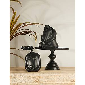 CHEVEU BLACK 1 ΔΙΑΚΟΣΜΗΤΙΚΗ ΦΙΓΟΥΡΑ 18x13x21cm POLYRESIN ΜΑΥΡΟ