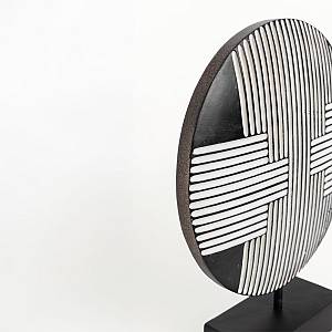 RANDER ΔΙΑΚΟΣΜΗΤΙΚΟ TOTEM 25x7x30cm POLYRESIN ΜΑΥΡΟ ΛΕΥΚΟ