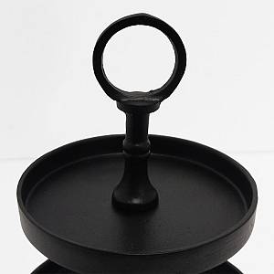 SERVIR ΟΡΝΤΕΒΙΕΡΑ 3 ΕΠΙΠΕΔΑ 20x20x35cm ΑΛΟΥΜΙΝΙΟ ΜΑΥΡΟ