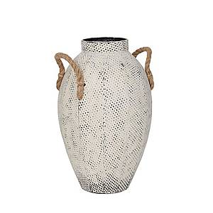 CUPI ΒΑΖΟ 20x20x33cm ΜΕΤΑΛΛΟ ΛΕΥΚΟ