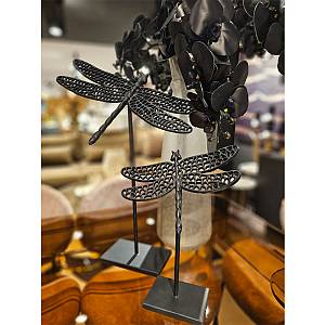 LIBELLULA ΔΙΑΚΟΣΜΗΤΙΚΟ ΛΙΒΕΛΛΟΥΛΑ 21x18x34cm ΑΛΟΥΜΙΝΙΟ ΜΑΥΡΟ ΜΕΤΑΛΛΟ