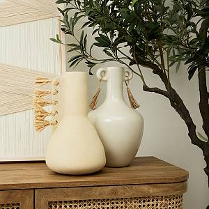 AEGEAN ΒΑΖΟ 21x21x35cm STONEWARE ΜΠΕΖ