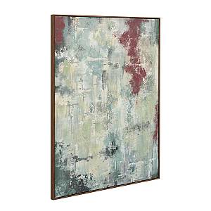 ASTRATTO ΠΙΝΑΚΑΣ ΔΙΑΚΟΣΜΗΤΙΚΟΣ ΜΕ ΚΟΡΝΙΖΑ 90x120x4cm ΚΑΜΒΑΣ ΠΟΛΥΧΡΩΜΟ ΞΥΛΟ ΦΥΣΙΚΟ