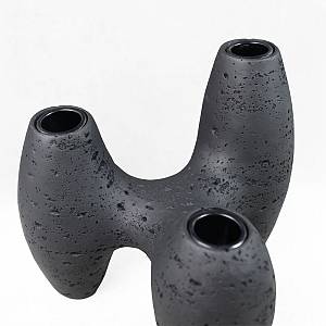 TRIPTYCH II ΚΗΡΟΠΗΓΙΟ ΔΙΑΚΟΣΜΗΤΙΚΟ 18.5x15.5x15.5cm RESIN ΜΑΥΡΟ