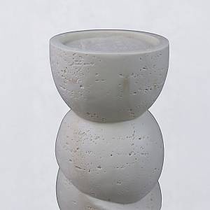 PHAROS II ΚΗΡΟΠΗΓΙΟ ΔΙΑΚΟΣΜΗΤΙΚΟ 10.5x10.5x25cm RESIN ΜΠΕΖ