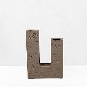 FLUX I ΚΗΡΟΠΗΓΙΟ ΔΙΑΚΟΣΜΗΤΙΚΟ 12x4x16cm RESIN ΚΑΦΕ