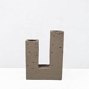 FLUX I ΚΗΡΟΠΗΓΙΟ ΔΙΑΚΟΣΜΗΤΙΚΟ 12x4x16cm RESIN ΚΑΦΕ