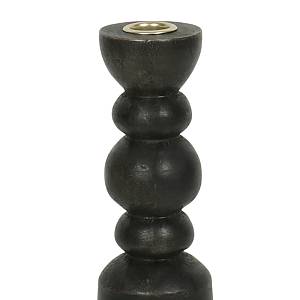 NUVIRA ΚΗΡΟΠΗΓΙΟ 8.5x8.5x32cm ΞΥΛΟ ΜΑΥΡΟ ΧΡΥΣΟ ΜΕΤΑΛΛΟ