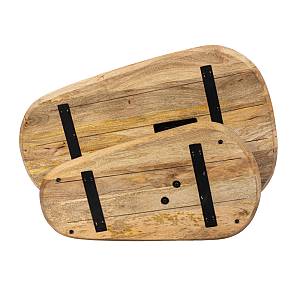 LEVEL COFFEE TABLE ΦΥΣΙΚΟ ΜΑΥΡΟ 95x65x48cm