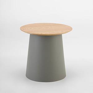 ZENTRA COFFEE TABLE ΦΥΣΙΚΟ ΓΚΡΙ 50x50x47.5cm