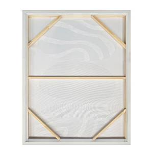 SLATE B ΠΙΝΑΚΑΣ ΔΙΑΚΟΣΜΗΤΙΚΟΣ ΜΕ ΚΟΡΝΙΖΑ 75x100x4cm ΚΑΜΒΑΣ ΛΑΔΙ ΜΠΕΖ ΛΕΥΚΟ PS