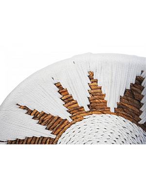 Διακ.τοίχου ABACA λευκό/καφέ Φ35Χ8