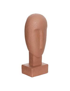 Διακοσμητικό φιγούρα κεφάλι ανθρ.terracotta 9x8x24,5cm