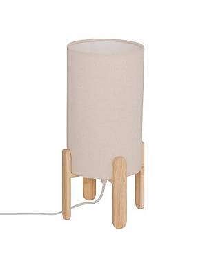 Λάμπα εκρού σε ξύλινη βάση 18 x 37 cm