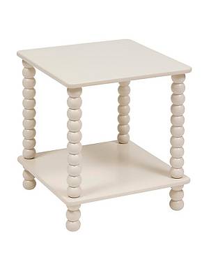 Τραπέζι βοηθητικό εκρού/σκαλιστά πόδια 40x40x45cm